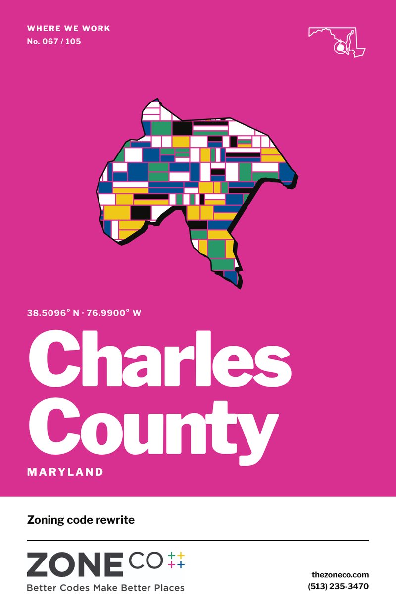 ZoneCo poster for Charles County, Maryland: Zoning code rewrite
