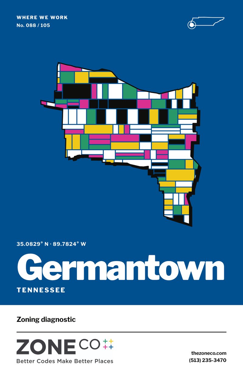 ZoneCo poster for Germantown, Tennessee: Zoning diagnostic