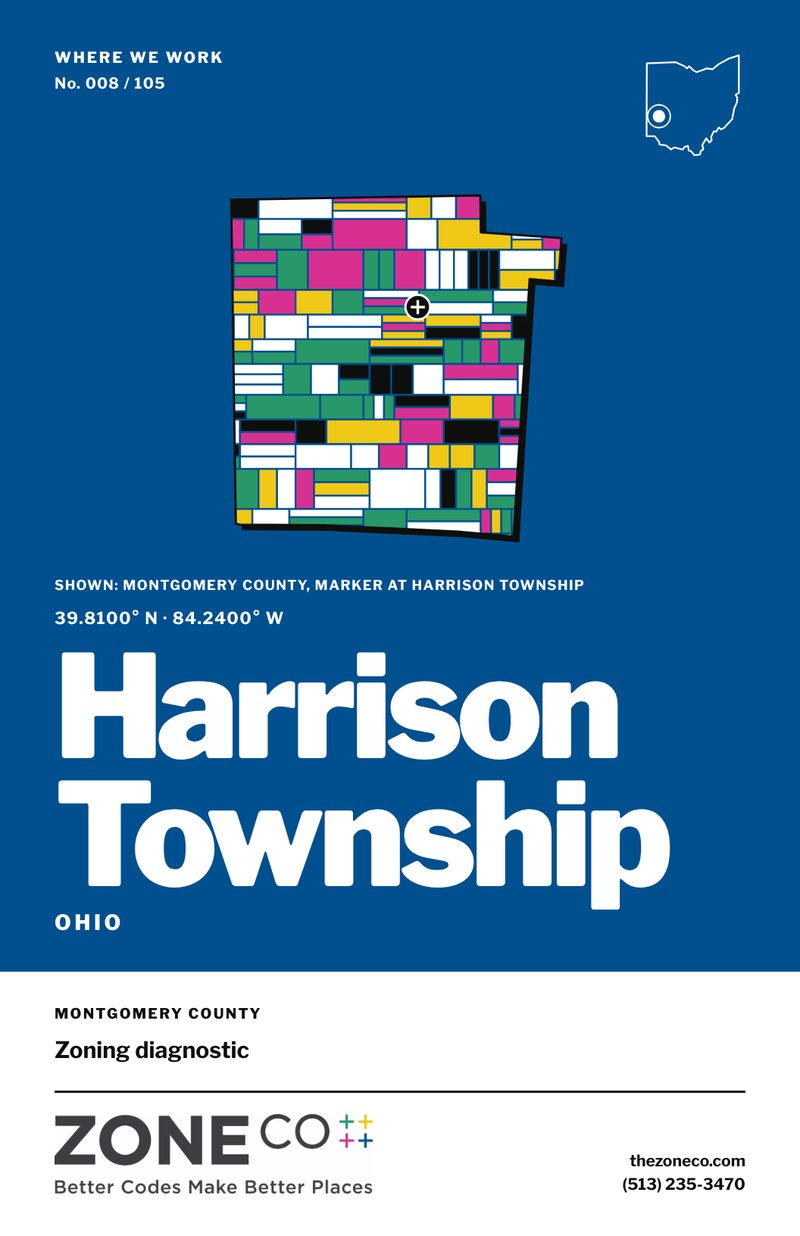 ZoneCo poster for Harrison Township, Ohio: Zoning diagnostic