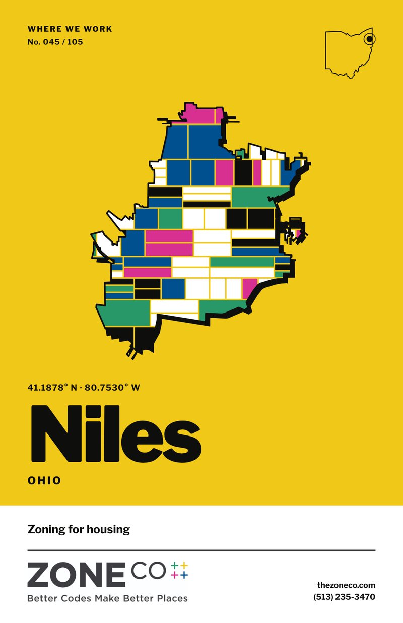 ZoneCo poster for Niles, Ohio: Zoning for housing