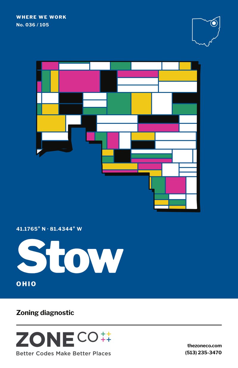 ZoneCo poster for Stow, Ohio: Zoning diagnostic