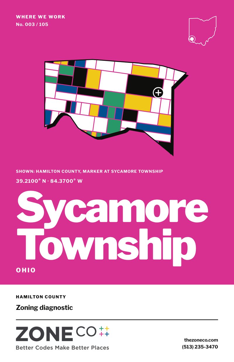 ZoneCo poster for Sycamore Township, Ohio: Zoning diagnostic