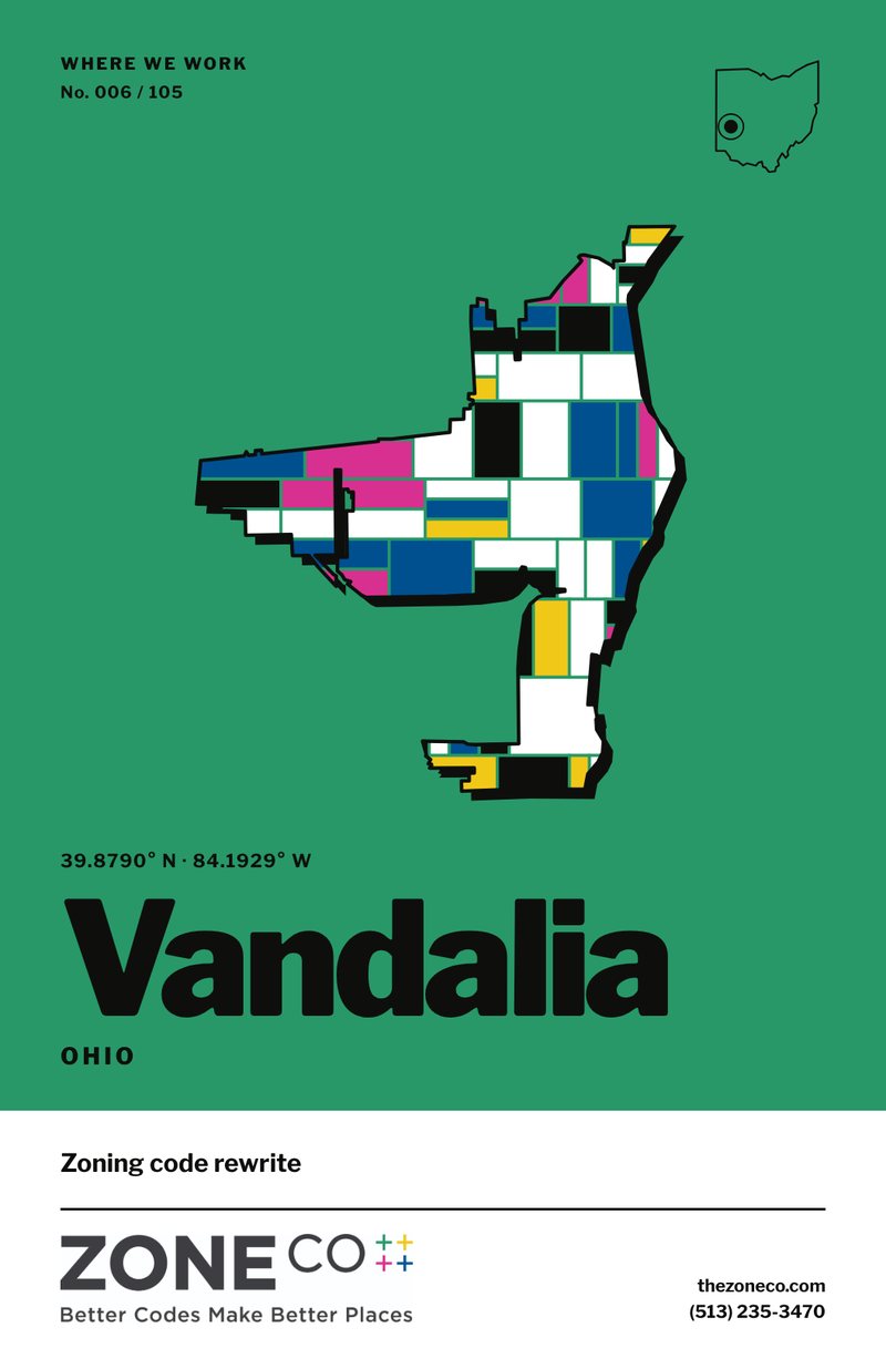 ZoneCo poster for Vandalia, Ohio: Zoning code rewrite