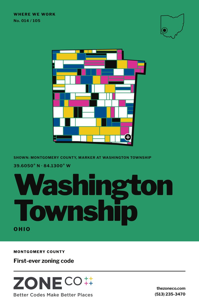 ZoneCo poster for Washington Township, Ohio: First-ever zoning code