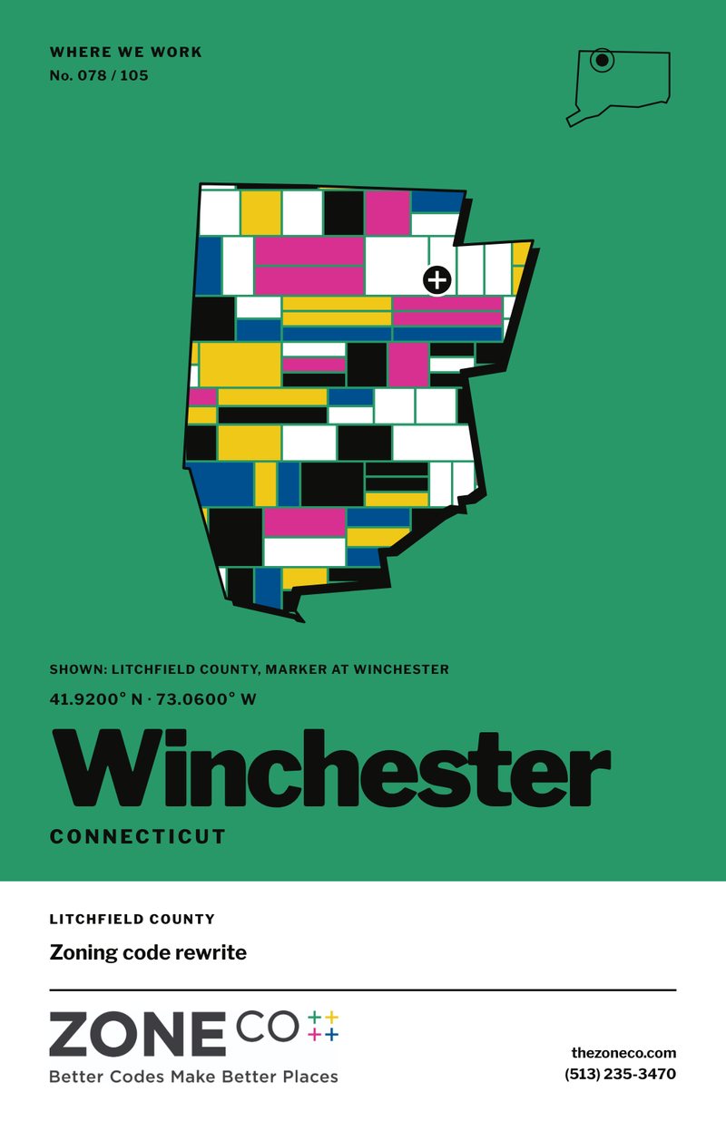 ZoneCo poster for Winchester, Connecticut: Zoning code rewrite